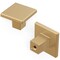 Heritage Designs: Tempo Collection Knob: 10 Pack - Brushed Brass - 1-3/16" Square Handle Pulls, Cabinet-Drawer-Dresser Hardware, Kitchen-Bathroom-Home